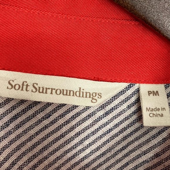 Soft Surroundings Easy Tencel Tunic Top Women’s Size M Petite Peplum Pockets - Picture 7 of 9